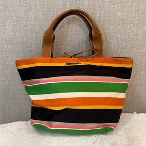 Vintage Kate Spade striped bucket bag / tote